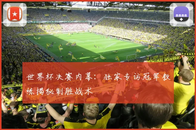 世界杯决赛内幕:独家专访冠军教练揭秘制胜战术